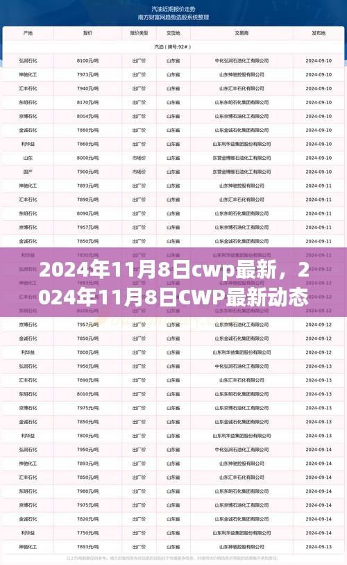 2024年11月8日CWP最新動態(tài)，引領(lǐng)行業(yè)變革的關(guān)鍵步驟與案例分析