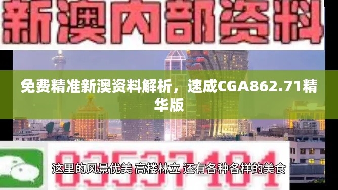 免費精準(zhǔn)新澳資料解析，速成CGA862.71精華版