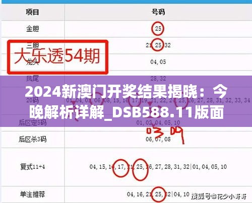 2024新澳門開(kāi)獎(jiǎng)結(jié)果揭曉：今晚解析詳解_DSB588.11版面