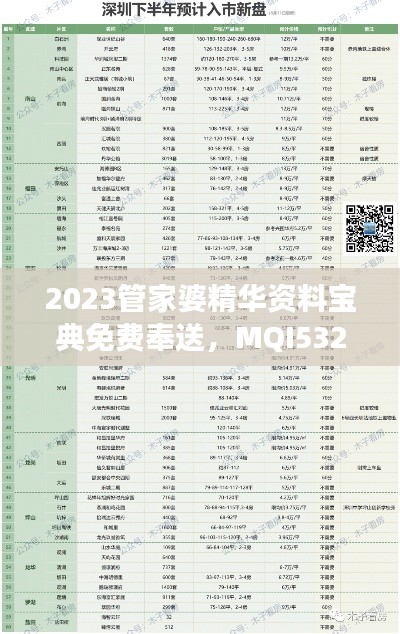 2023管家婆精華資料寶典免費(fèi)奉送，MQI532.64水晶版數(shù)據(jù)解讀