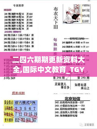 二四六期期更新資料大全,國際中文教育_TGY289.06煉虛