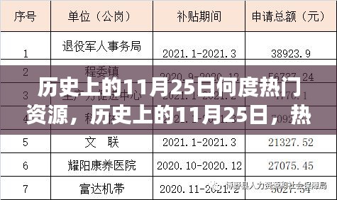 歷史上的11月25日，熱門資源的演變與影響