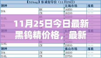 11月25日黑鎢精最新價格指南，查詢方法與精準(zhǔn)報價獲取