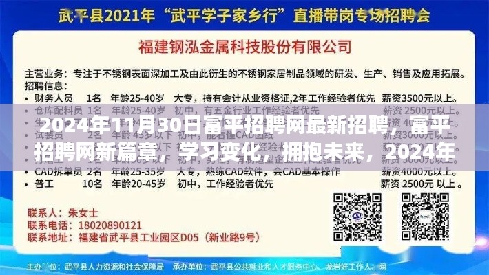 富平招聘網(wǎng)新篇章啟航，最新招聘信息與未來學(xué)習(xí)變化