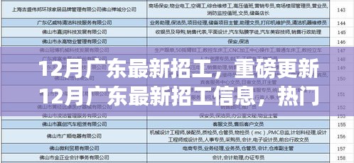 12月廣東最新招工信息更新，熱門職位等你來挑戰(zhàn)！