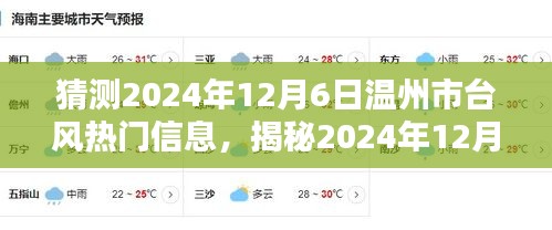 揭秘與預(yù)測(cè)，2024年溫州市臺(tái)風(fēng)熱門信息提前解讀與應(yīng)對(duì)準(zhǔn)備