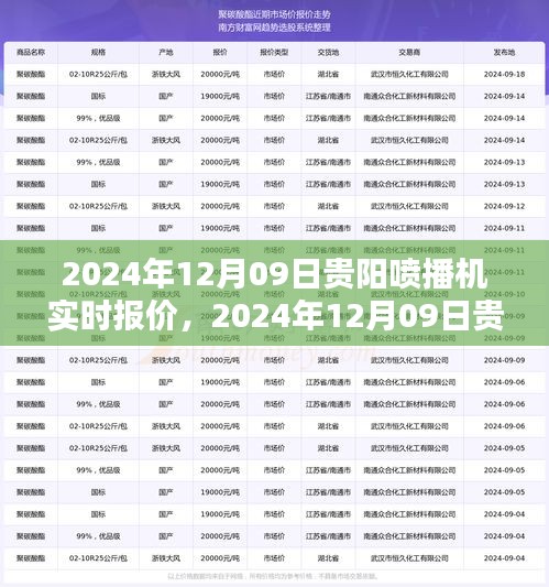 2024年12月09日貴陽噴播機(jī)實(shí)時(shí)報(bào)價(jià)及選購指南，深度解析與報(bào)價(jià)大全