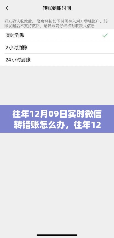 往年12月09日微信轉(zhuǎn)賬出錯應(yīng)對指南，實時策略與建議