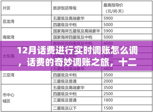 十二月話費實時調賬指南，奇妙之旅與溫情時刻