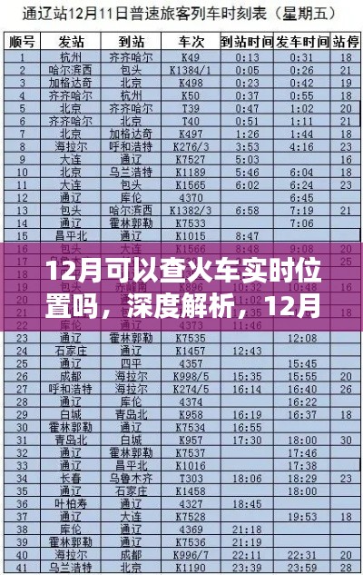 深度解析，12月火車實(shí)時(shí)位置查詢系統(tǒng)及其功能評(píng)測(cè)