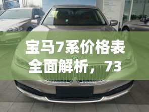 寶馬7系價格表全面解析，730車型細節(jié)揭秘