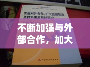 不斷加強與外部合作，加大對外合作 