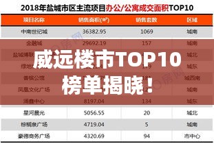 威遠(yuǎn)樓市TOP10榜單揭曉！