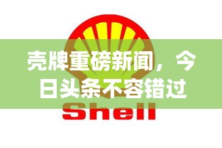 殼牌重磅新聞，今日頭條不容錯(cuò)過