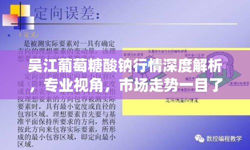 吳江葡萄糖酸鈉行情深度解析，專業(yè)視角，市場走勢一目了然