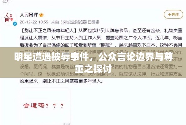 明星遭遇被辱事件，公眾言論邊界與尊重之探討