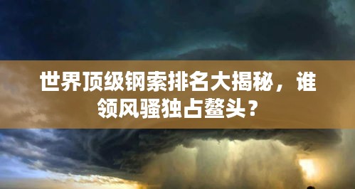 世界頂級鋼索排名大揭秘，誰領(lǐng)風(fēng)騷獨占鰲頭？