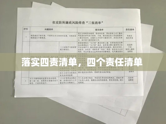 落實四責清單，四個責任清單 
