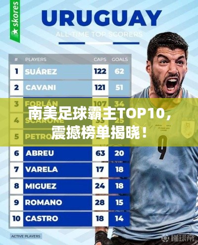 南美足球霸主TOP10，震撼榜單揭曉！