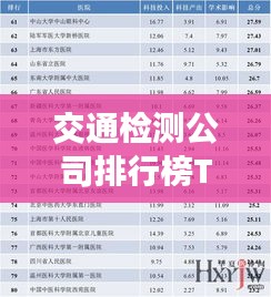 交通檢測(cè)公司排行榜TOP10及行業(yè)影響力解析